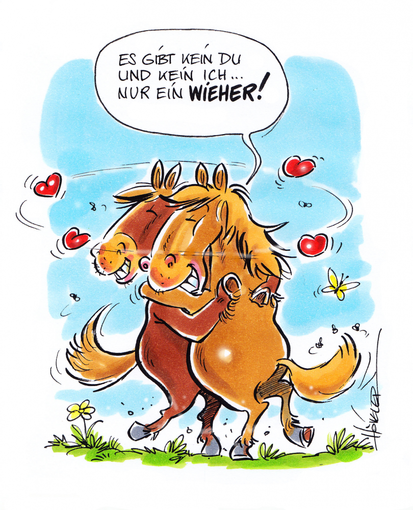 Cartoon: Du und ich = Wieher 1