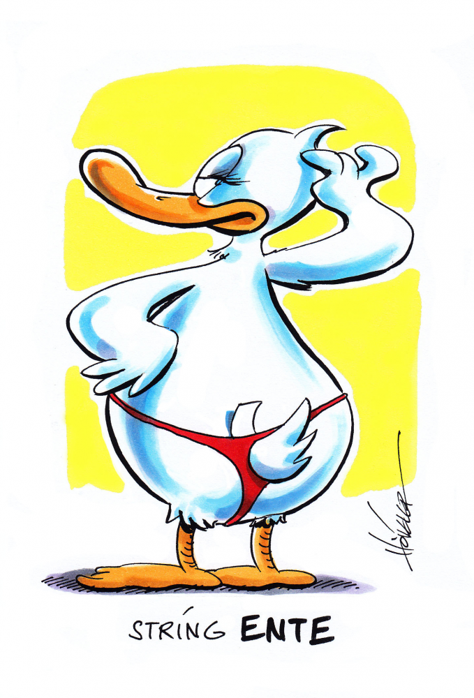 Cartoon: String Ente 1
