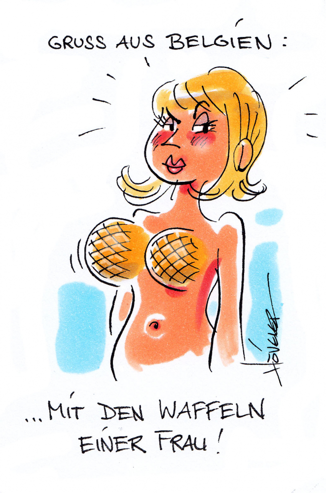 Cartoon: Waffeln einer Frau 1