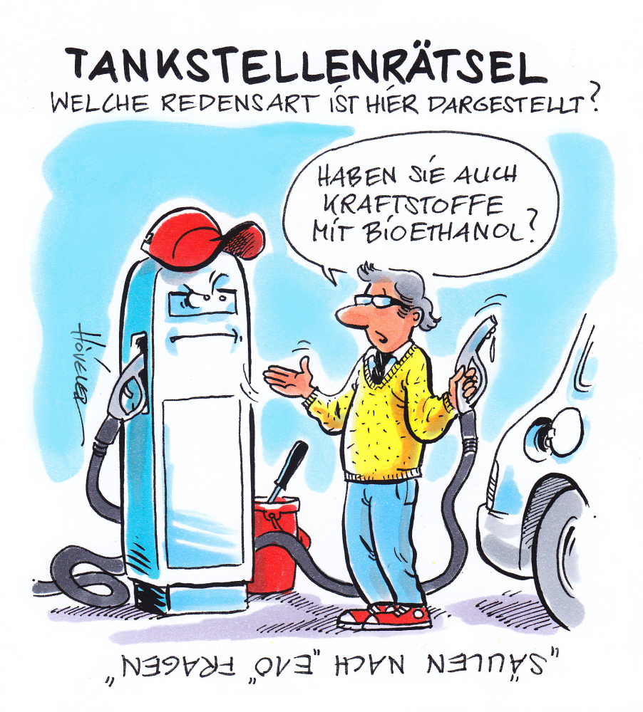 Cartoon: Tankstellenrätsel 1