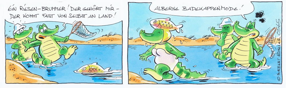 Comic: Gators Badekappenmode 1