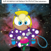Franki und die Blumen.
