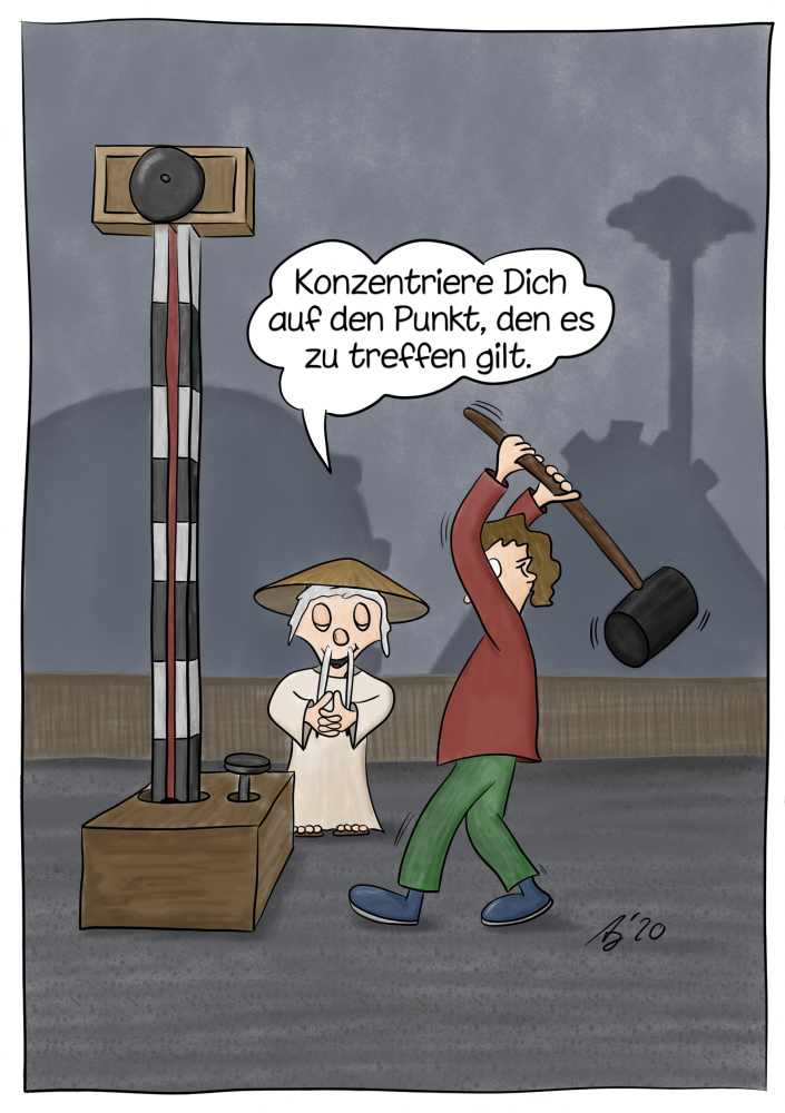 Cartoon: Konzentration 1