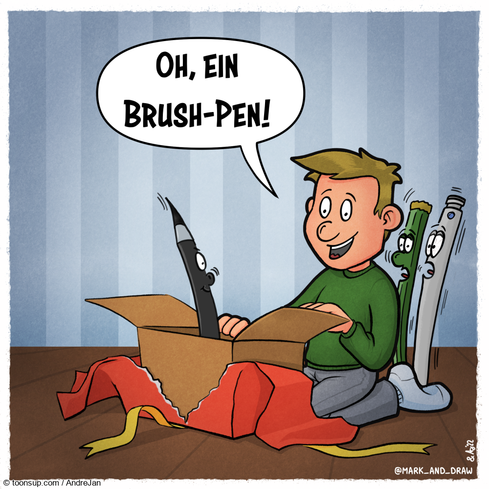 Cartoon: Brush Pen (#finishthecartoon) 1