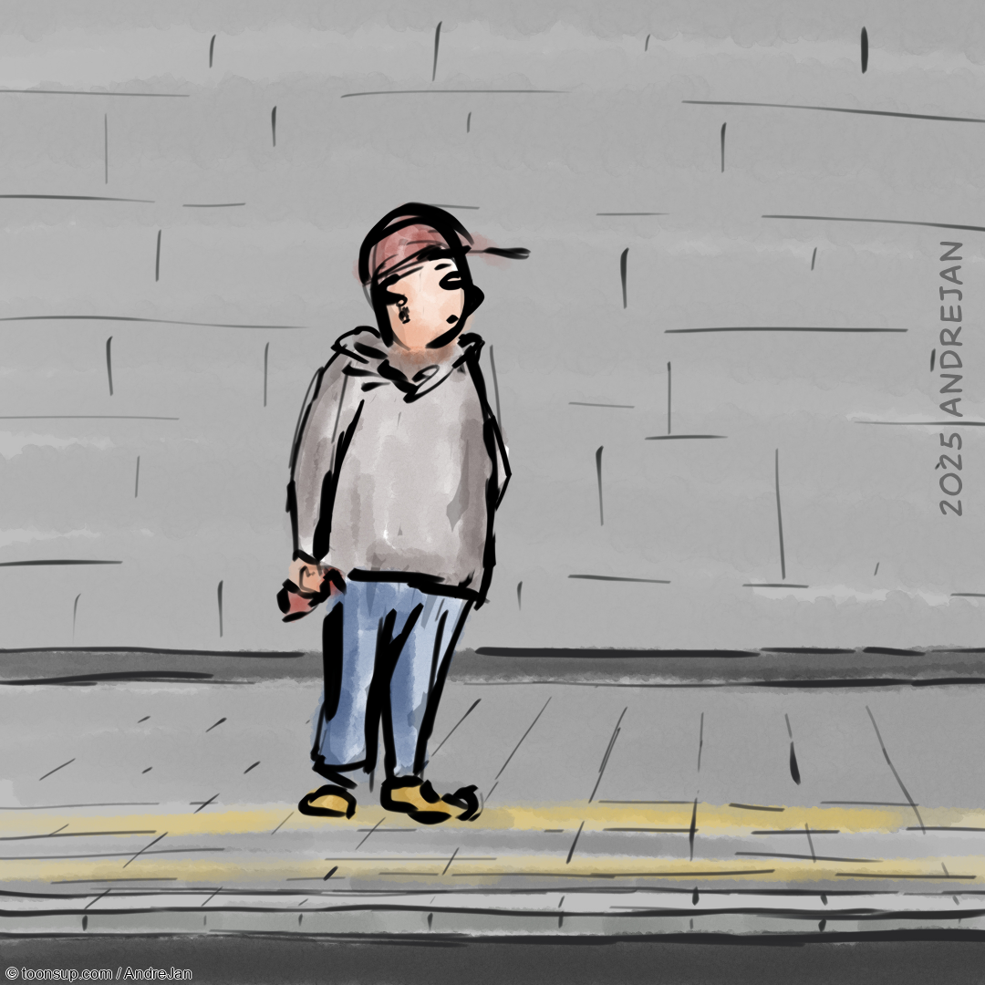 Illustration: Typ im U-Bahnhof 1