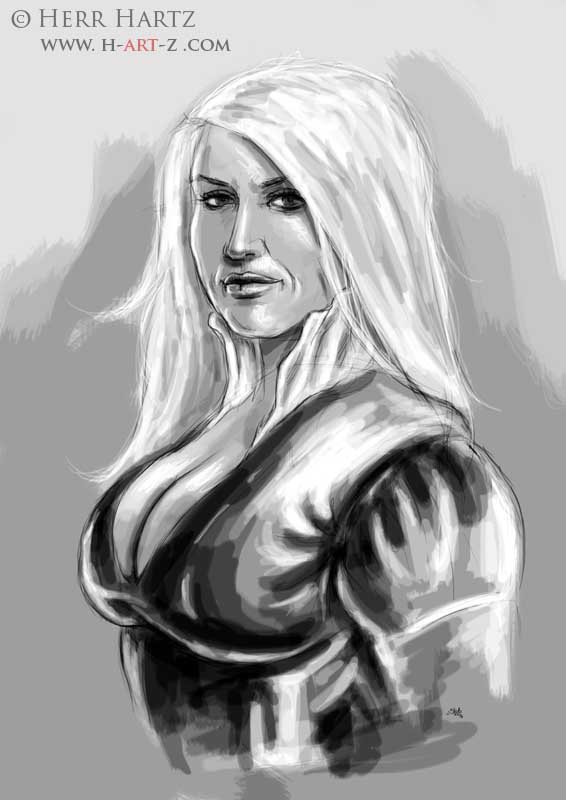 Illustration: Leather-Beauty (Skizze) 1