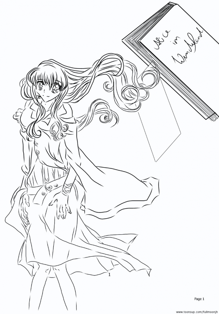 Illustration: Alice?... eine Skizze mit Manga Studio 1