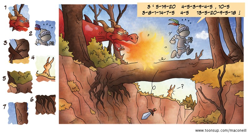 Rate- / Wimmelbild: Dragon hunt 1
