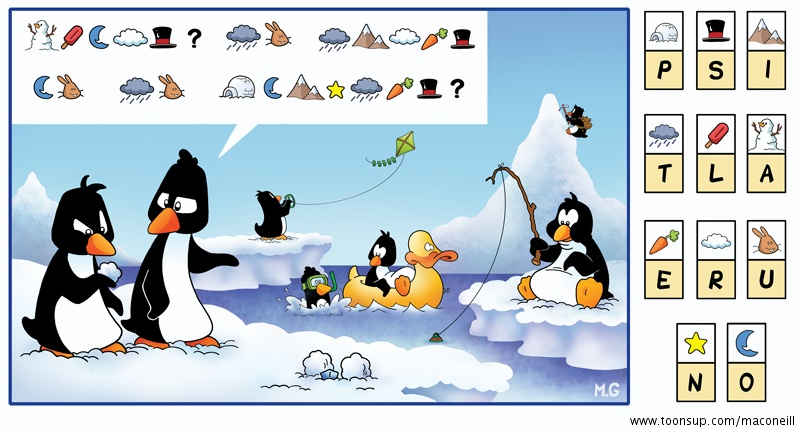 Rate- / Wimmelbild: Petanque on Ice 1