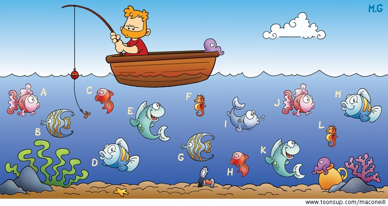 Rate- / Wimmelbild: Barbapoale le pecheur 1