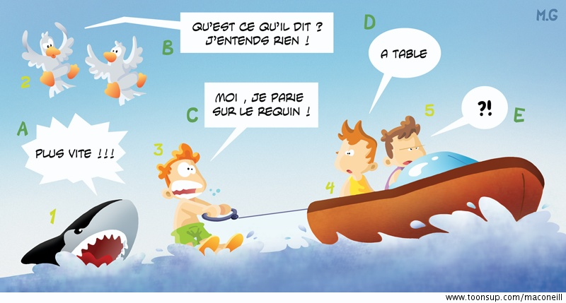 Rate- / Wimmelbild: le ski nautique 1