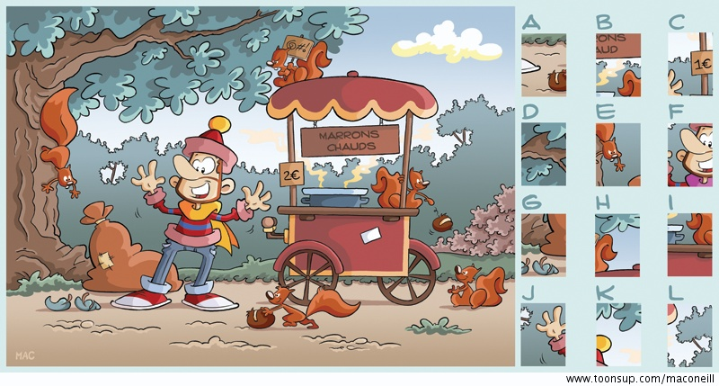 Rate- / Wimmelbild: Chesnut's hunt 1