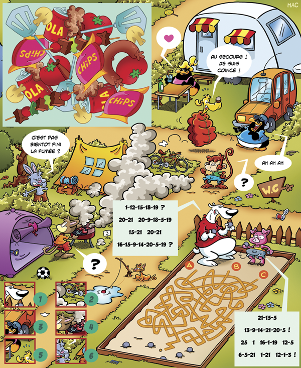 Rate- / Wimmelbild: Camping 1