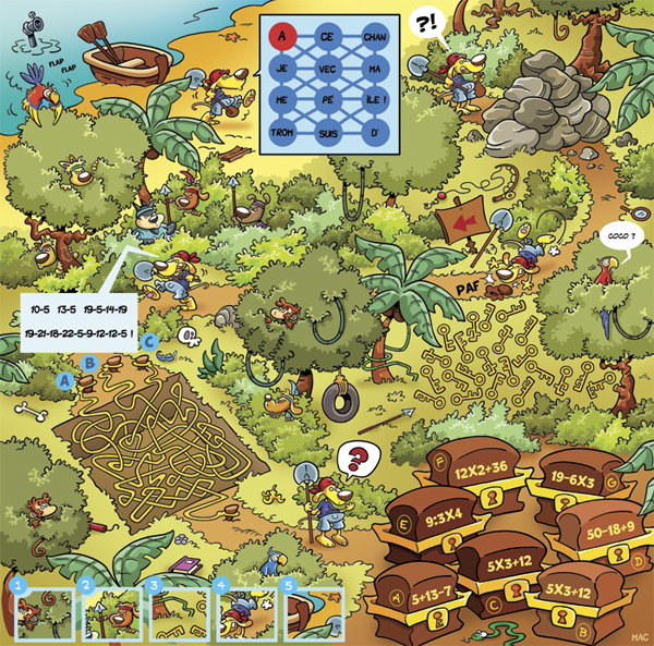 Rate- / Wimmelbild: The pirate's chest 1
