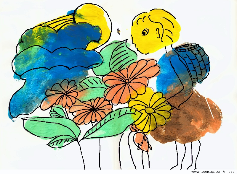 Illustration: Blumenwiese 1