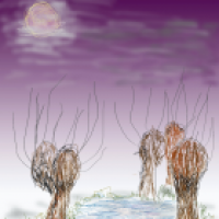 Landschaft im Nebel