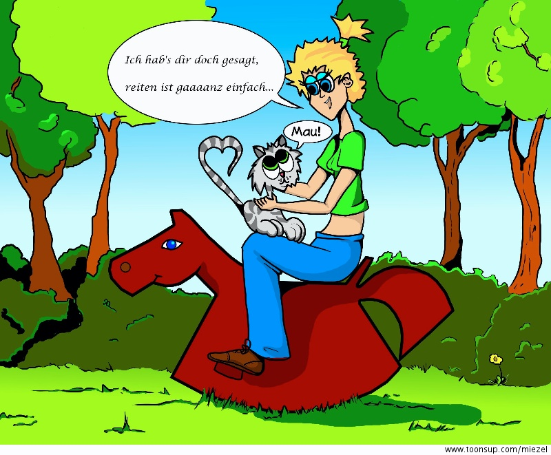 Cartoon: Reiten 1