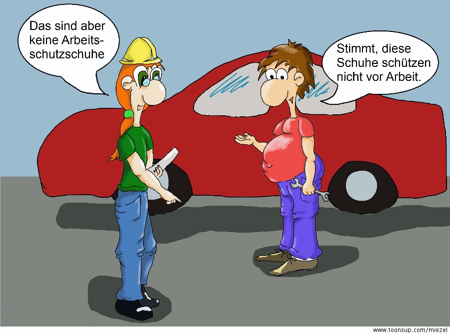 Cartoon: Arbeitsschutz 1