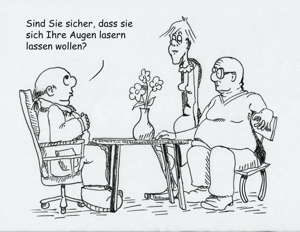 Cartoon: Augenschärfekorrektur 2