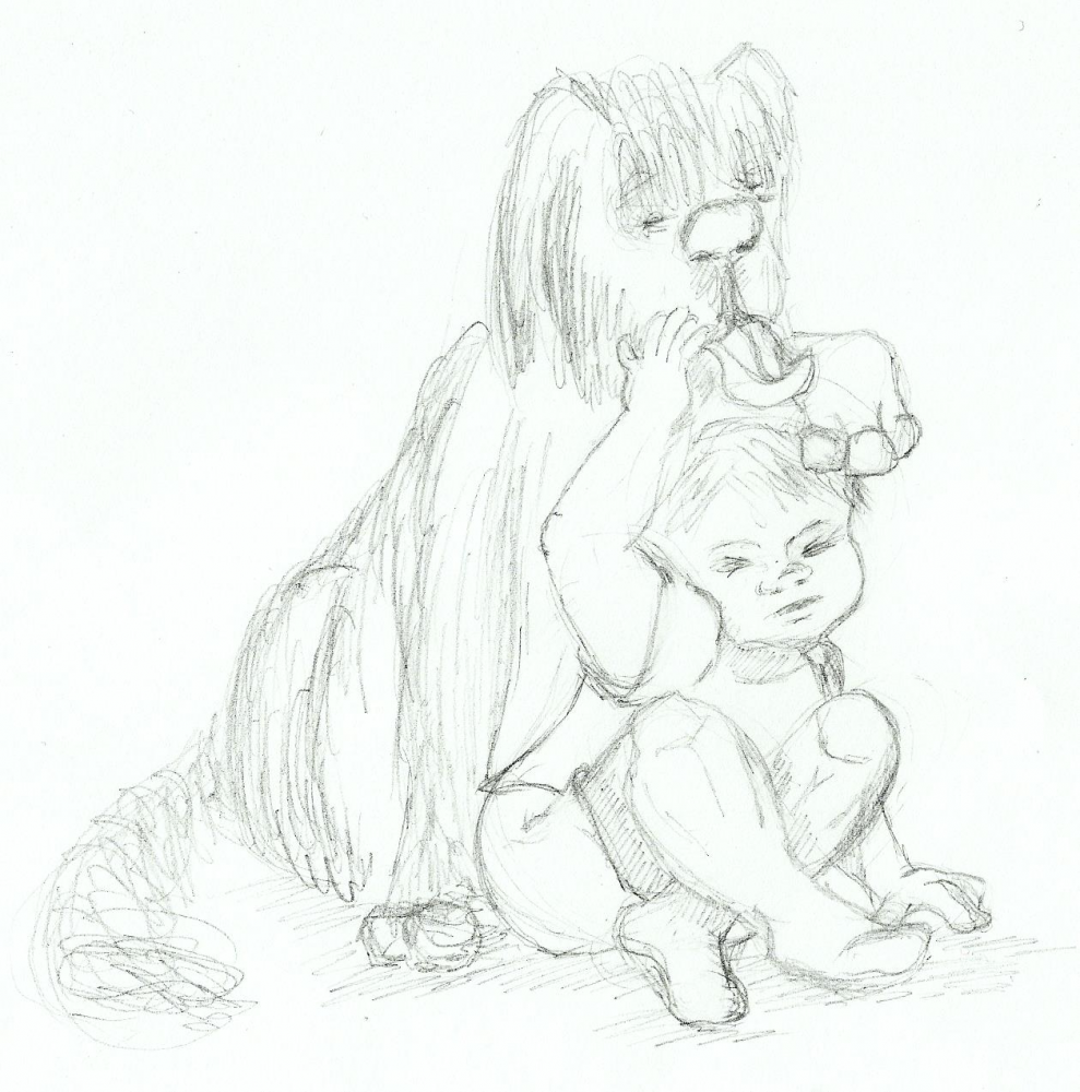 Cartoon: Kinder und Tiere 4