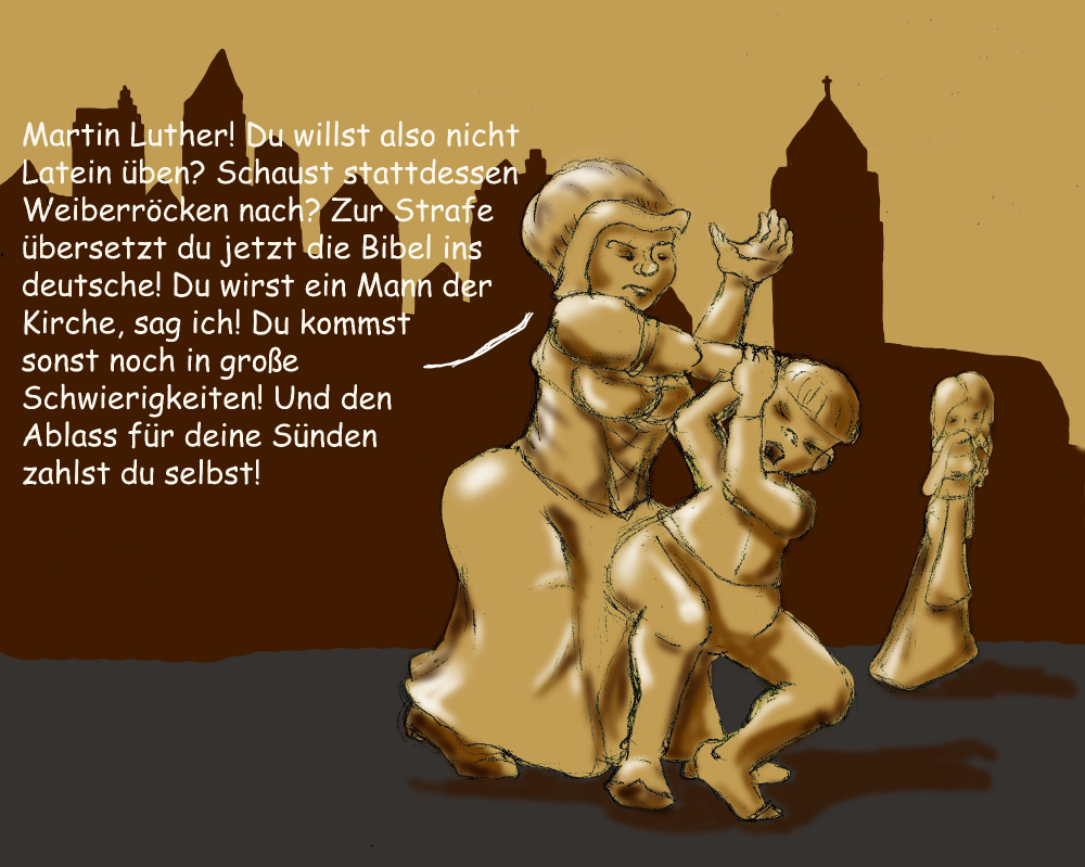 Cartoon: Luthers Mutter 1