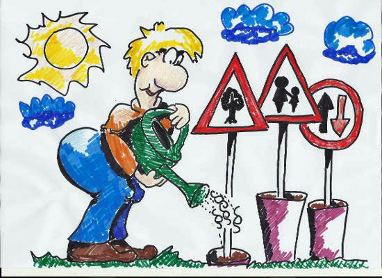 Cartoon: Schilderwald 1