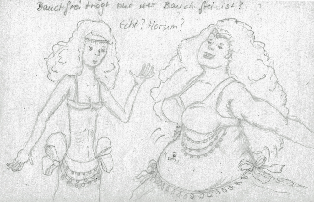 Cartoon: Bauchfrei 1