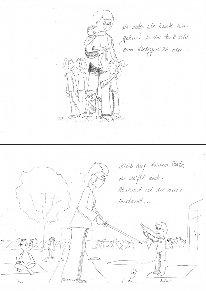 Cartoon: Kita gestern und heute 1