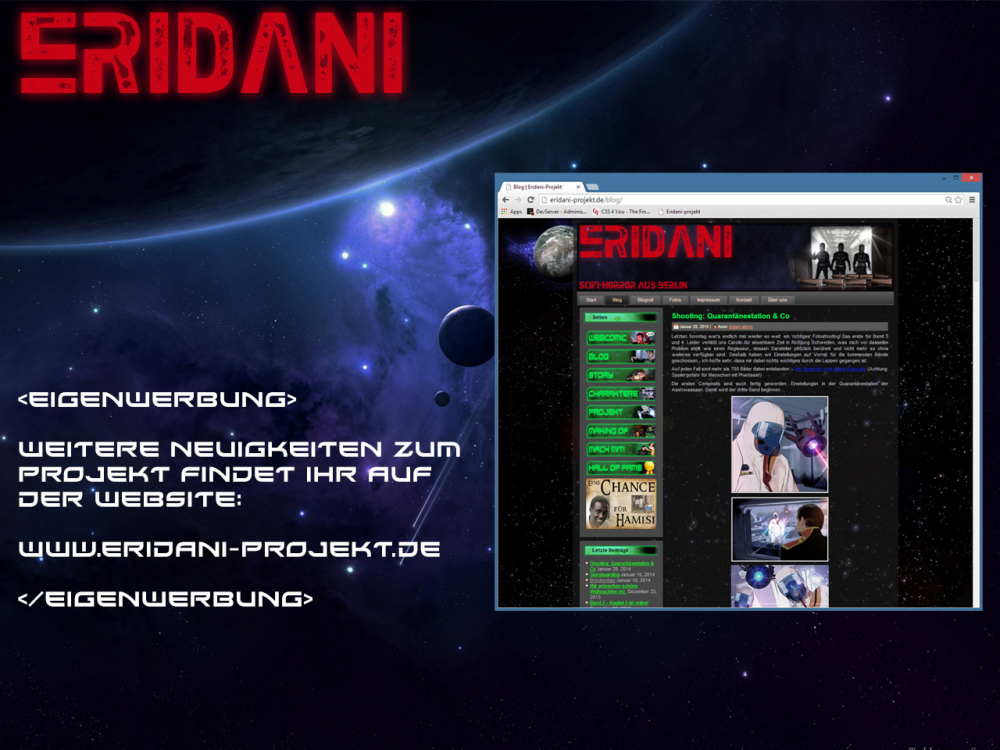 Anderes: Eridani - Making of: Quarantänestation 19