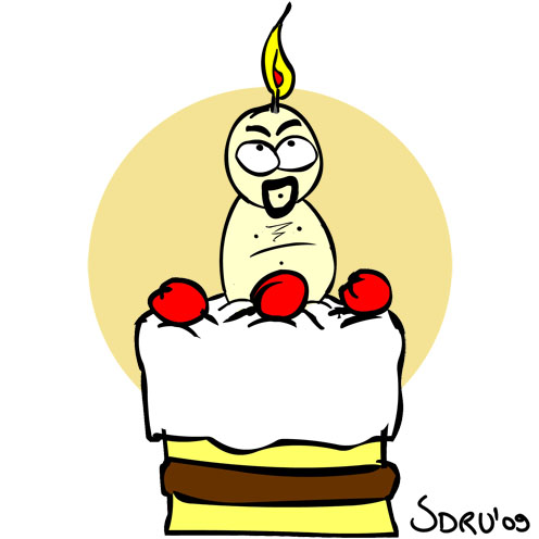 Illustration: Alles Gute! ('Anlass-' Kerze/Portrait) 1