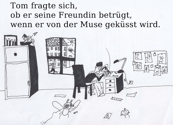 Cartoon: Die Muse 1