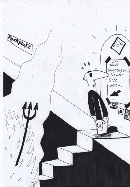 Cartoon: Umgezogen 1