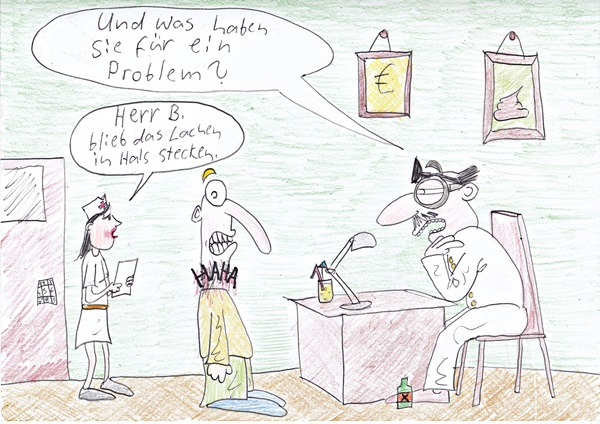 Cartoon: Lachen=Arzt 1