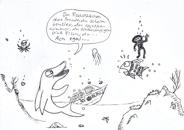 Cartoon: Der gemeine Delfin 1