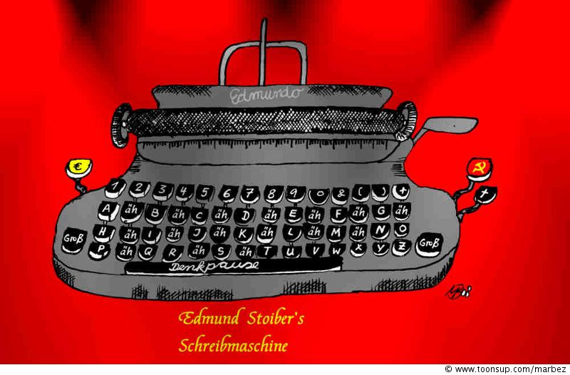 Comic: Edmund Stoiber's Schreibmaschine 1