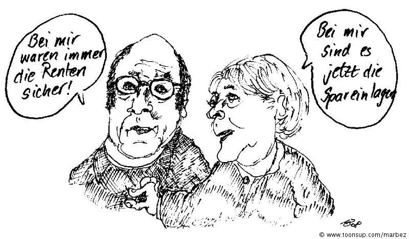 Cartoon: Sichere Spareinlagen 1