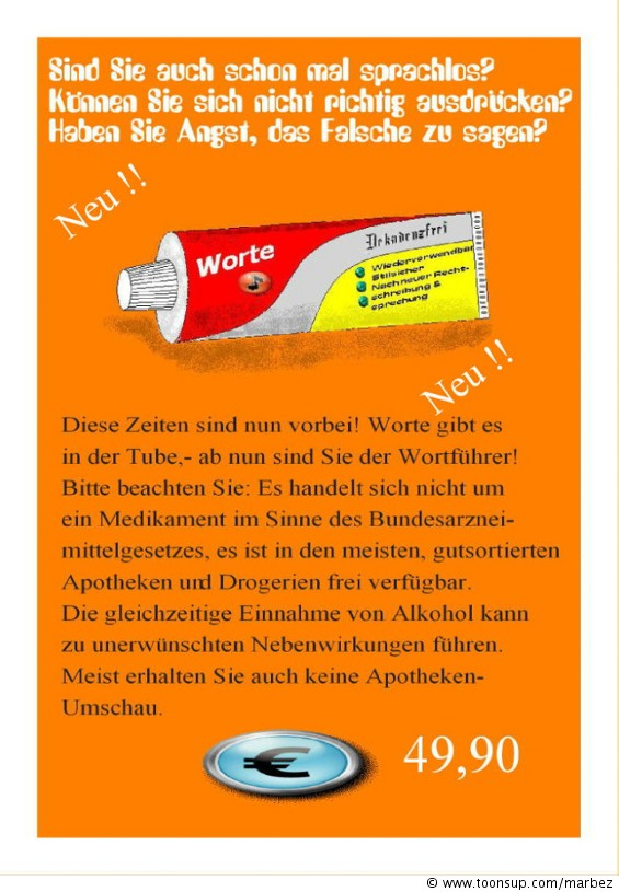 Illustration: Worte,- so können auch Sie sich richtig ausdrücken! 1