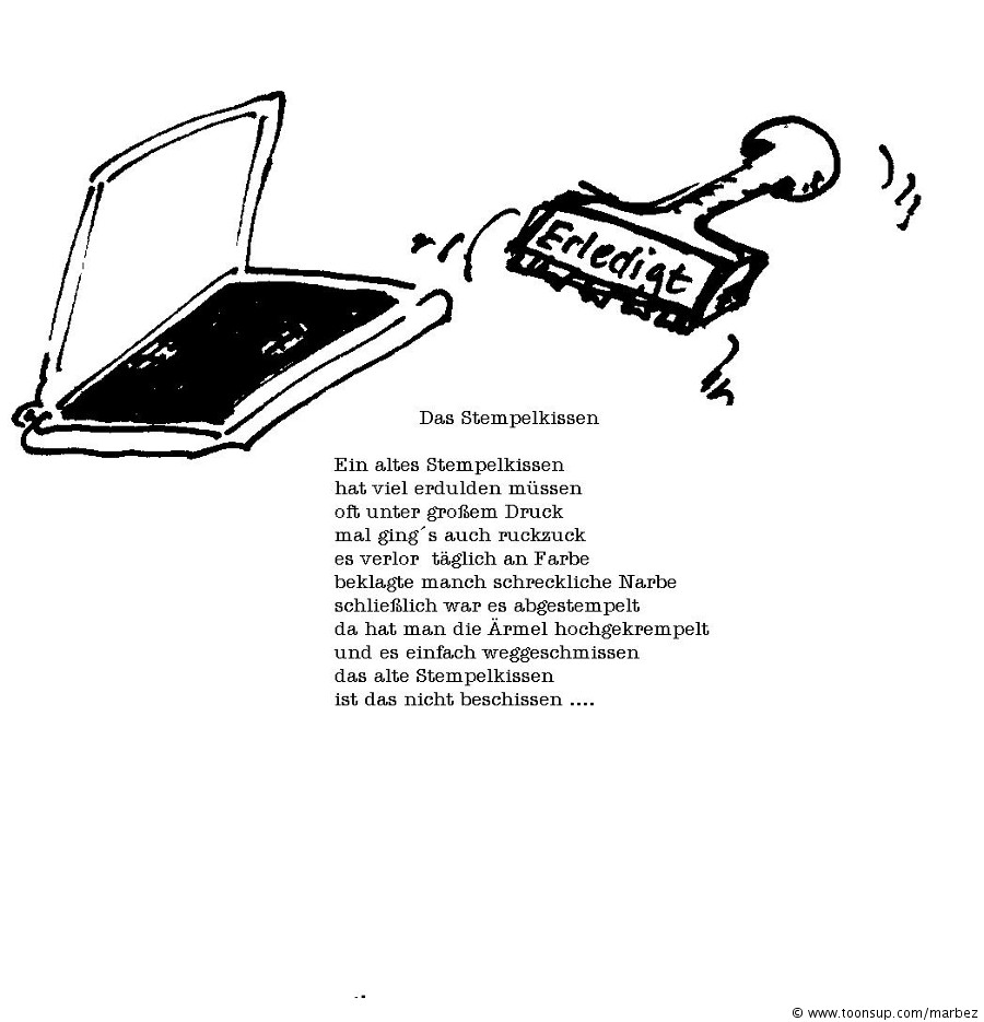 Cartoon: Ein altes Stempelkissen 1