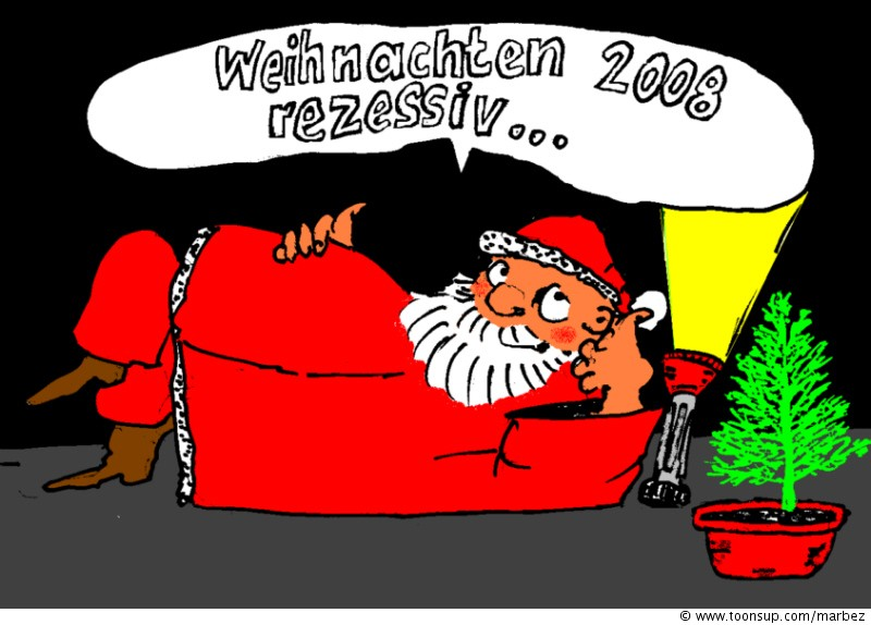 Cartoon: Weihnachten 2008 rezessiv 1