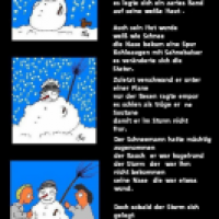 Schneemann im Schneesturm