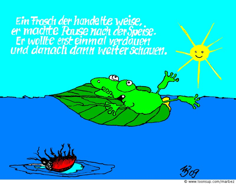 Cartoon: Der weise Frosch 1