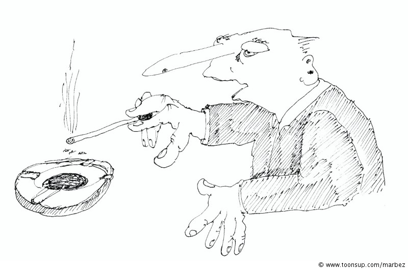 Cartoon: Der letzte Raucher 1