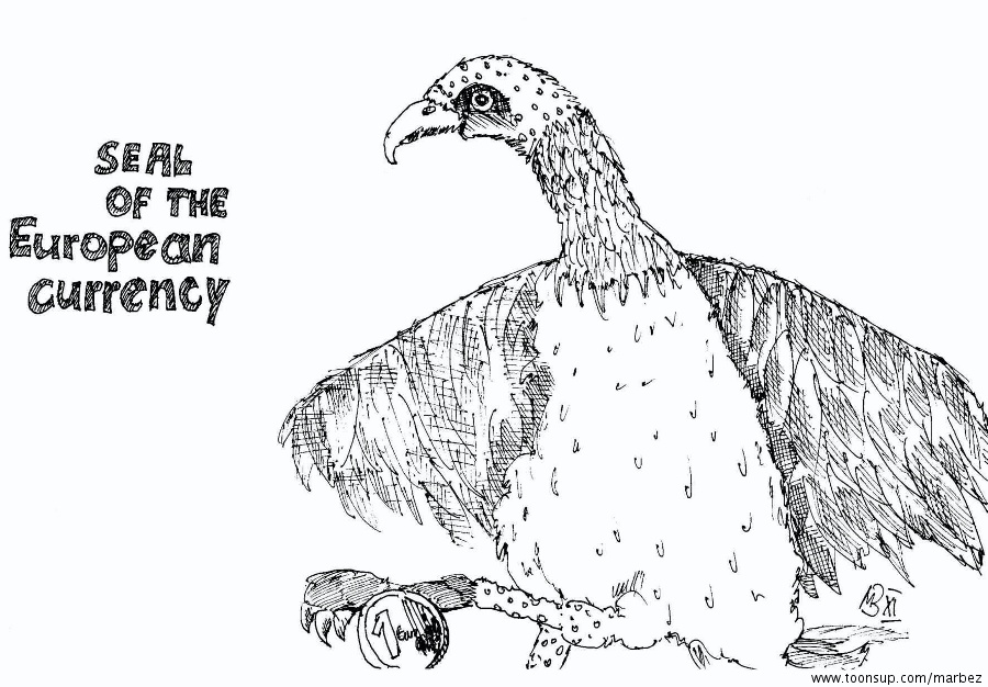 Cartoon: Seal of the European Currency 1