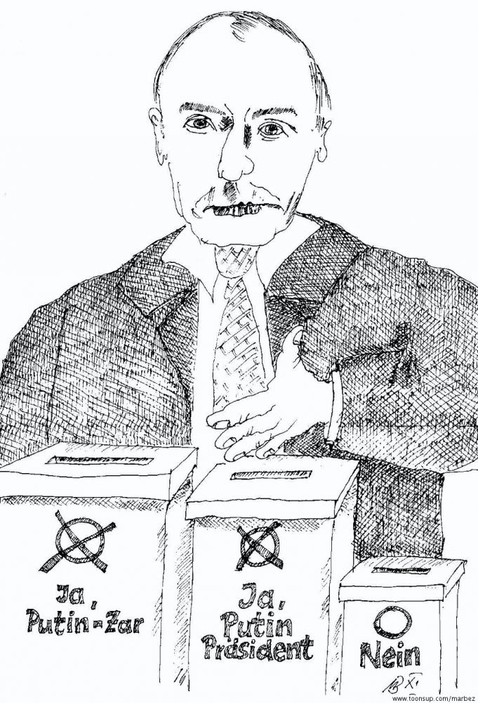Cartoon: Putin's Wahl 1