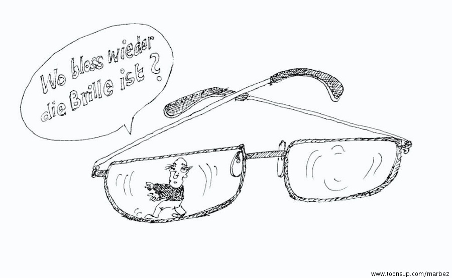 Cartoon: Wo ist die Brille? 1