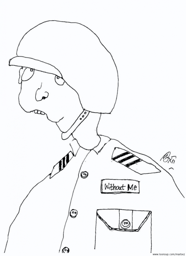 Cartoon: Wehrkraftversetzung 1