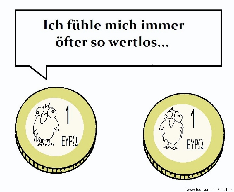 Cartoon: Gefühl der Wertlosigkeit 1