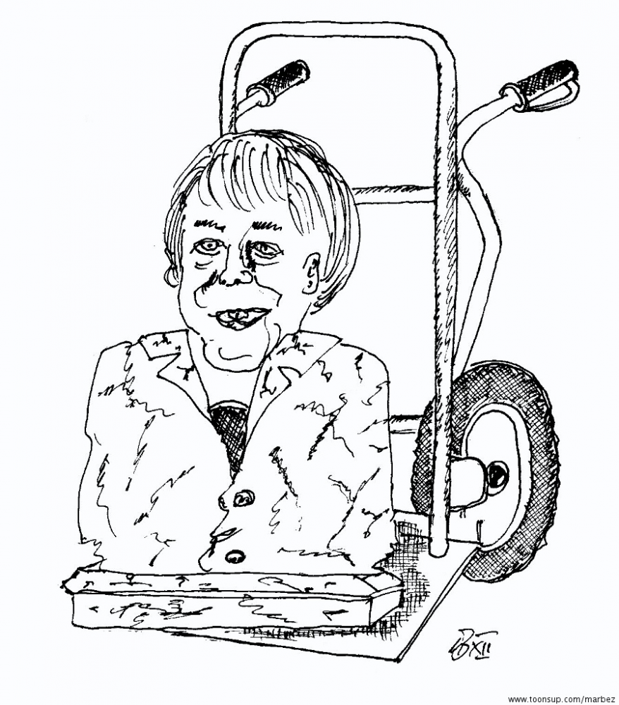 Cartoon: Merkels Marmorbüste 1