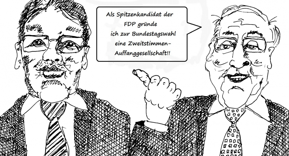 Cartoon: Zweitstimmen Auffanggesellschaft 1