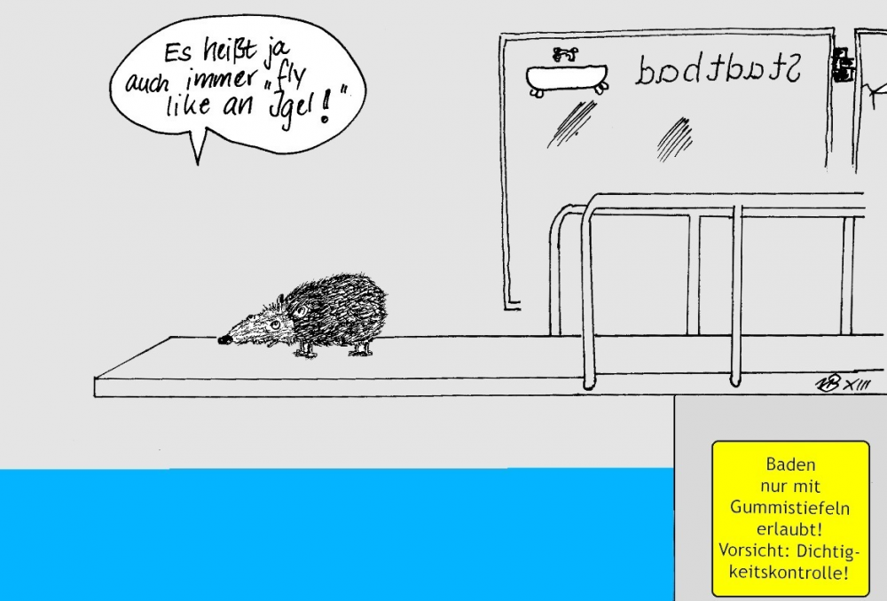 Cartoon: Fly like an Igel 1